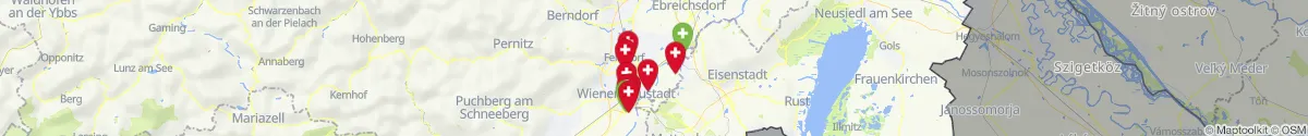 Kartenansicht für Apotheken-Notdienste in der Nähe von Eggendorf (Wiener Neustadt (Land), Niederösterreich)